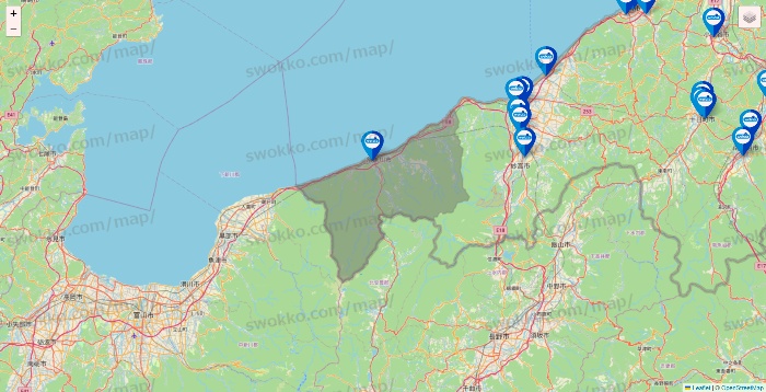 新潟県のウエルシア系の店舗地図