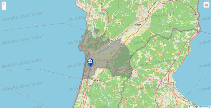 石川県のウエルシア系の店舗地図