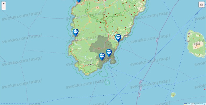 静岡県のウエルシア系の店舗地図