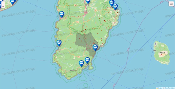 静岡県のウエルシア系の店舗地図