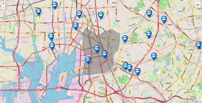 愛知県のウエルシア系の店舗地図