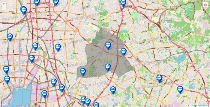 愛知県のウエルシア系の店舗地図