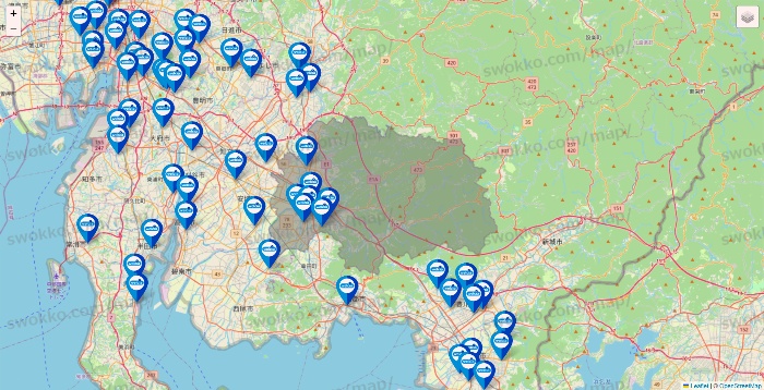 愛知県のウエルシア系の店舗地図