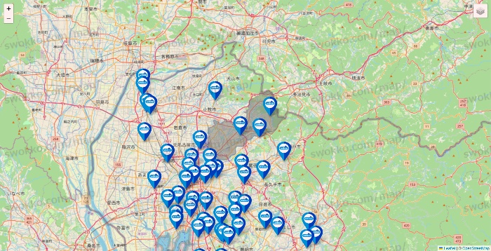 愛知県のウエルシア系の店舗地図