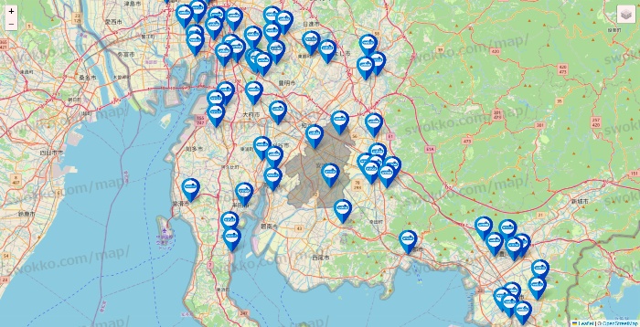 愛知県のウエルシア系の店舗地図