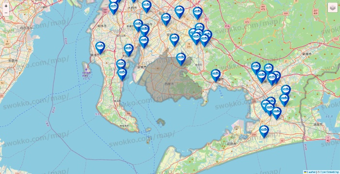 愛知県のウエルシア系の店舗地図