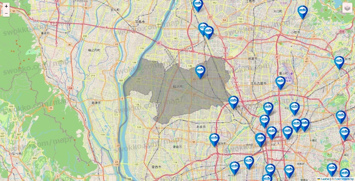 愛知県のウエルシア系の店舗地図