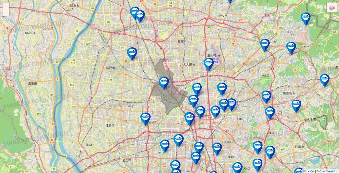 愛知県のウエルシア系の店舗地図