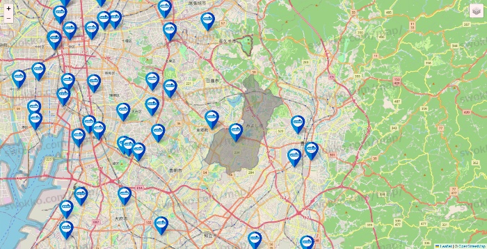愛知県のウエルシア系の店舗地図