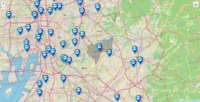 愛知県のウエルシア系の店舗地図