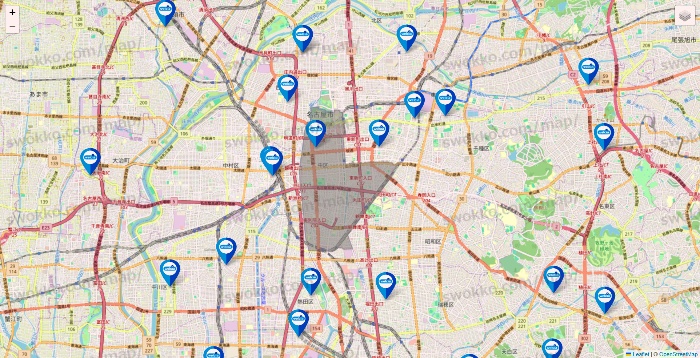愛知県のウエルシア系の店舗地図