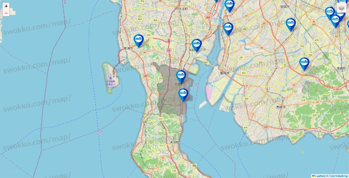 愛知県のウエルシア系の店舗地図