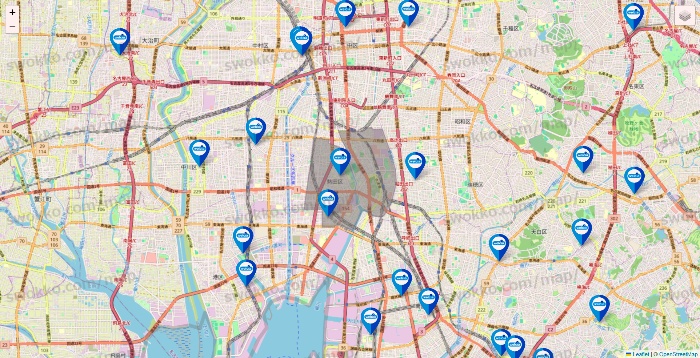愛知県のウエルシア系の店舗地図