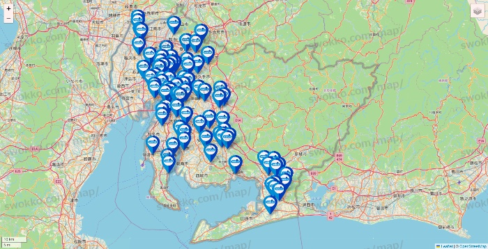 愛知県のウエルシア系の店舗地図