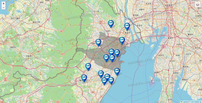 三重県のウエルシア系の店舗地図