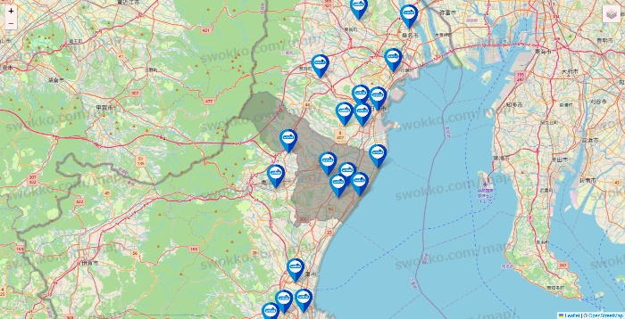 三重県のウエルシア系の店舗地図