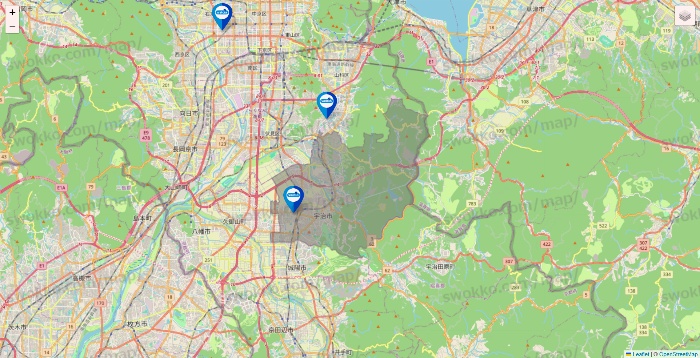 京都府のウエルシア系の店舗地図