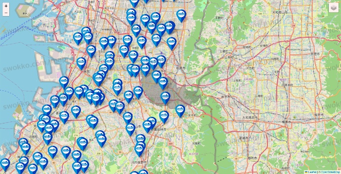 大阪府のウエルシア系の店舗地図