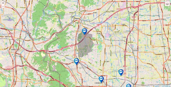 奈良県のウエルシア系の店舗地図
