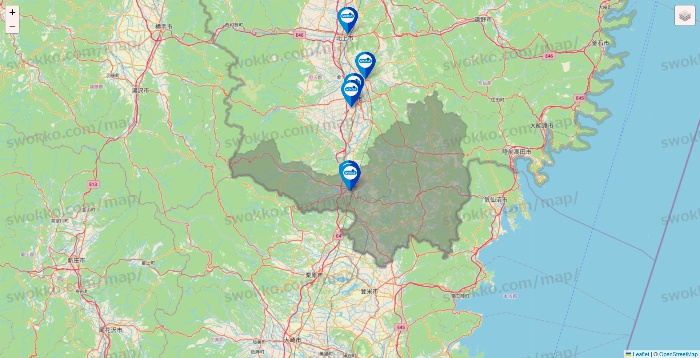 岩手県のウエルシア系の店舗地図