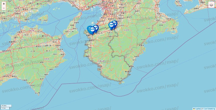 和歌山県のウエルシア系の店舗地図