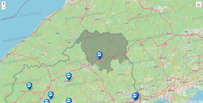 広島県のウエルシア系の店舗地図