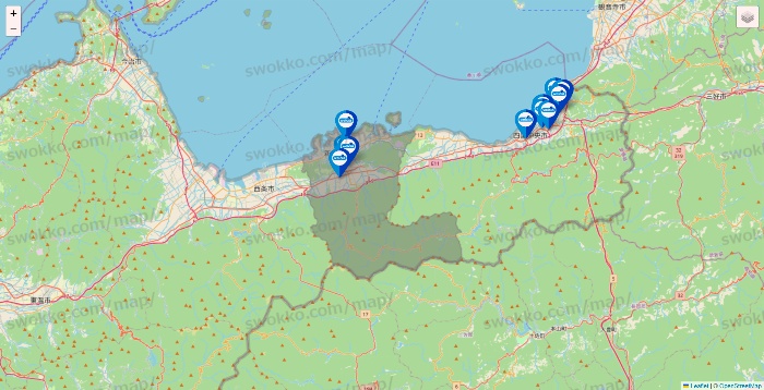 愛媛県のウエルシア系の店舗地図