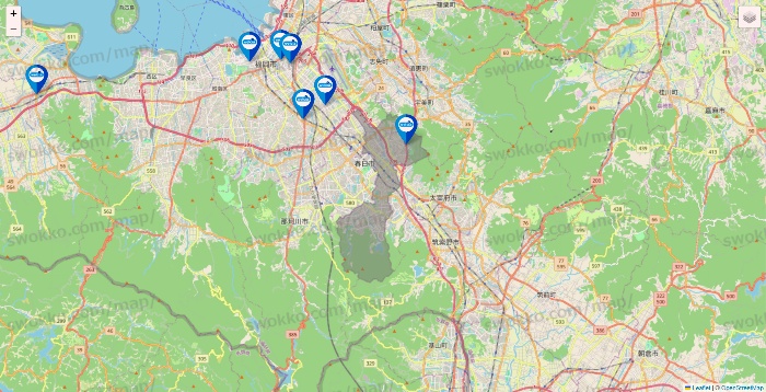 福岡県のウエルシア系の店舗地図