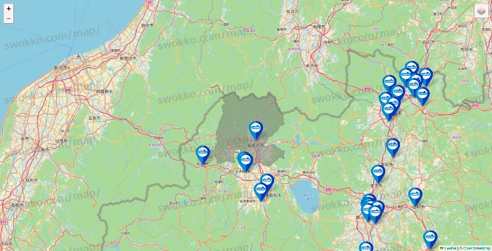 福島県のウエルシア系の店舗地図