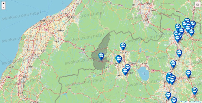 福島県のウエルシア系の店舗地図