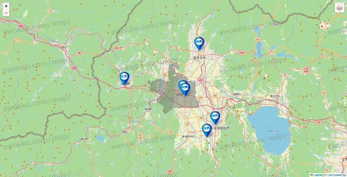 福島県のウエルシア系の店舗地図