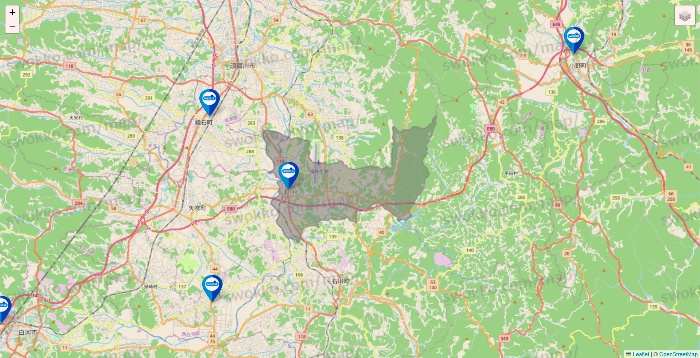 福島県のウエルシア系の店舗地図