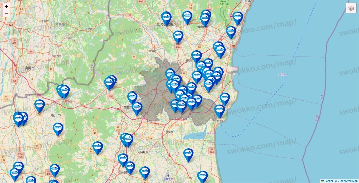 茨城県のウエルシア系の店舗地図