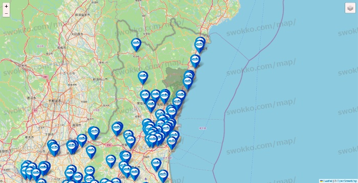 茨城県のウエルシア系の店舗地図
