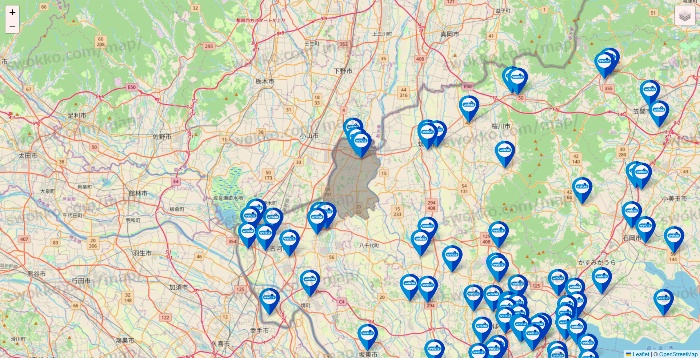 茨城県のウエルシア系の店舗地図