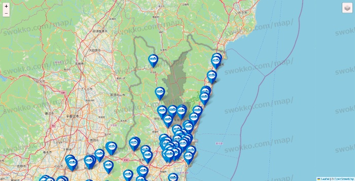茨城県のウエルシア系の店舗地図
