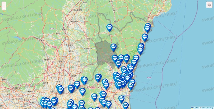 茨城県のウエルシア系の店舗地図