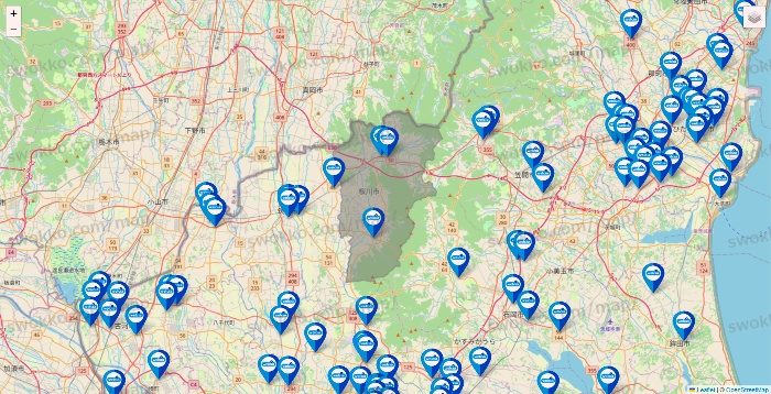 茨城県のウエルシア系の店舗地図