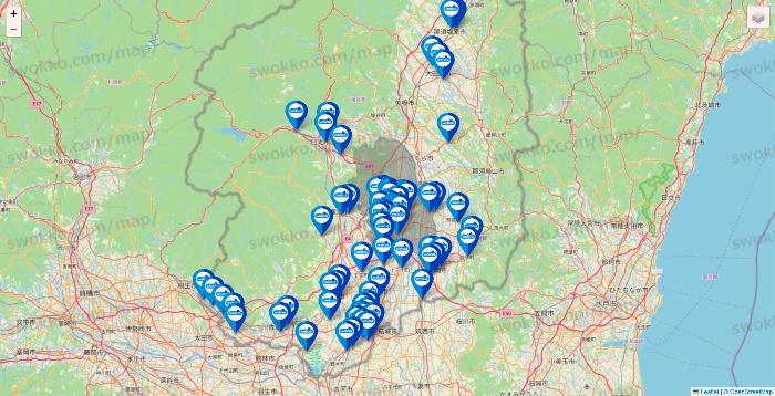 栃木県のウエルシア系の店舗地図