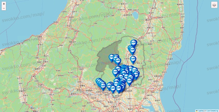 栃木県のウエルシア系の店舗地図