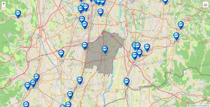 栃木県のウエルシア系の店舗地図