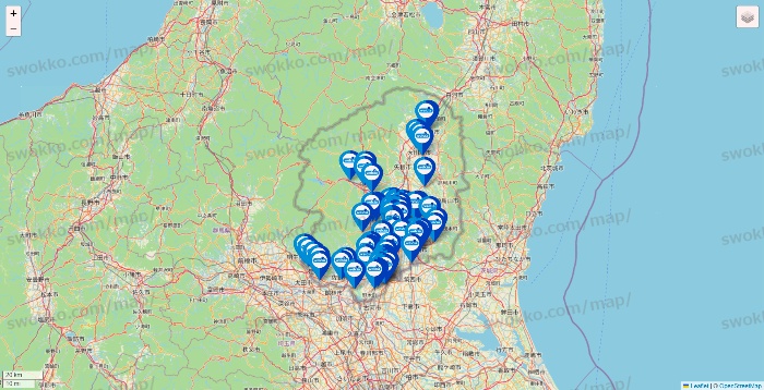 栃木県のウエルシア系の店舗地図