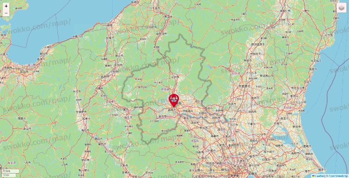 群馬県のウェンディーズ（Wendy’s）の店舗地図