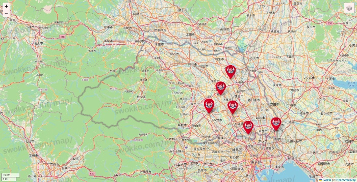 埼玉県のウェンディーズ（Wendy’s）の店舗地図
