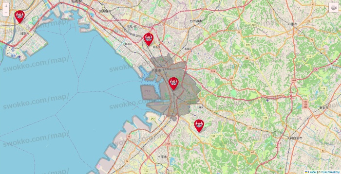 千葉県のウェンディーズ（Wendy’s）の店舗地図