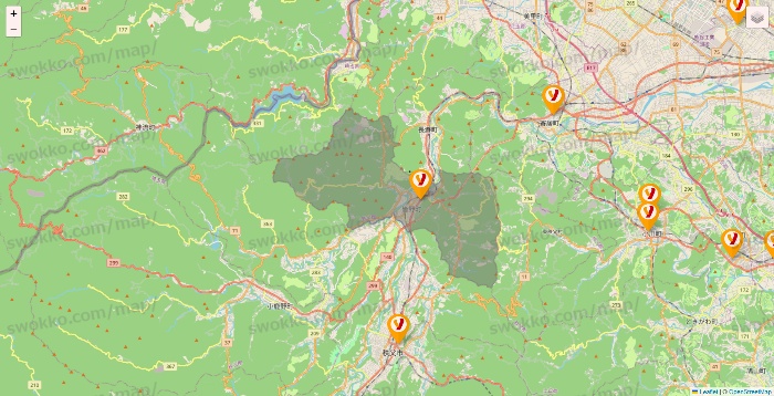 埼玉県のヤオコーの店舗地図