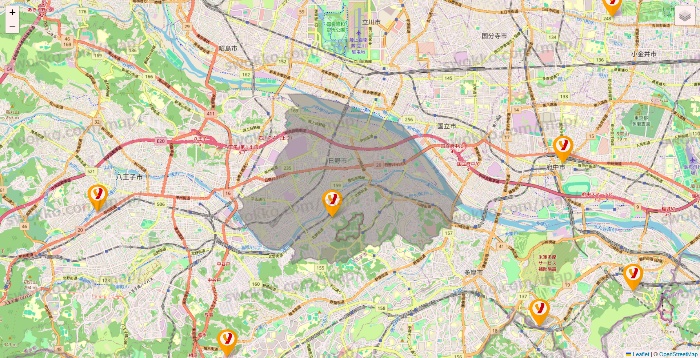 東京都のヤオコーの店舗地図