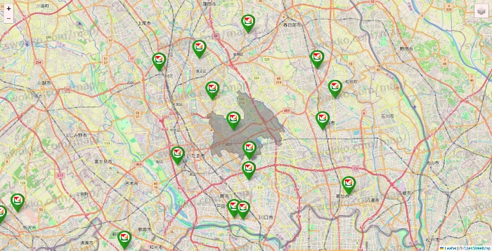 埼玉県のヨーク系（ヨークマート、ヨークフーズ、ヨークプライス、コンフォートマーケット）の店舗地図