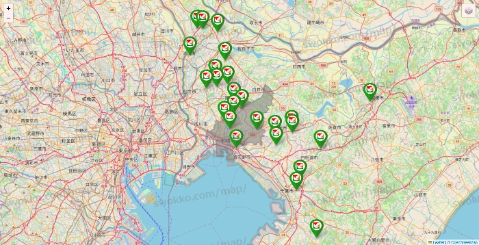 千葉県のヨーク系（ヨークマート、ヨークフーズ、ヨークプライス、コンフォートマーケット）の店舗地図