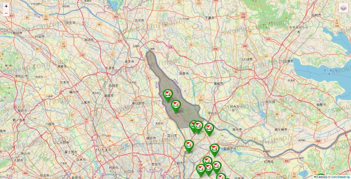 千葉県のヨーク系（ヨークマート、ヨークフーズ、ヨークプライス、コンフォートマーケット）の店舗地図